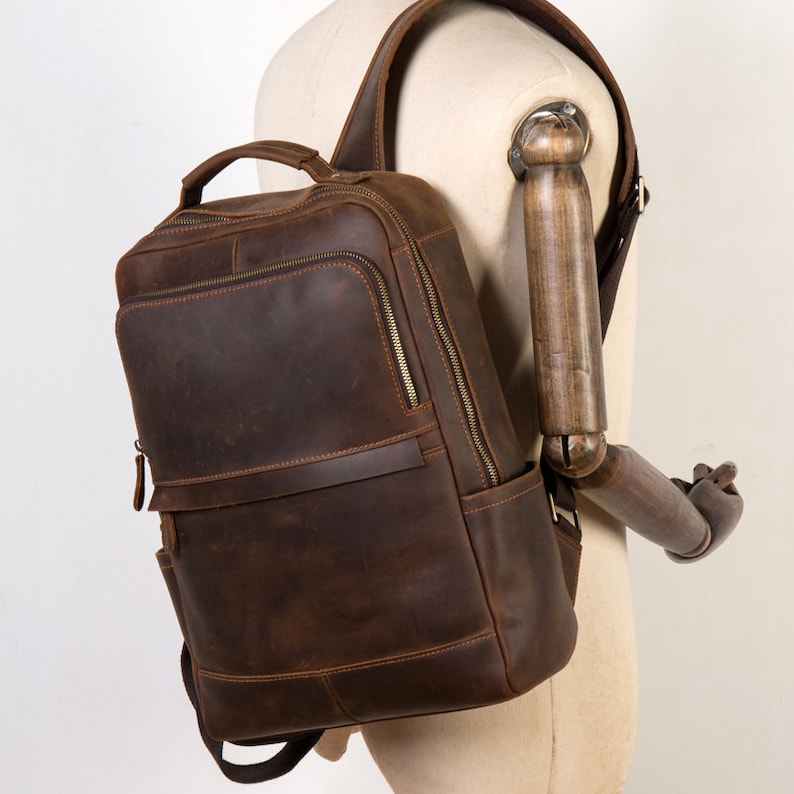 Brown Leather Backpack