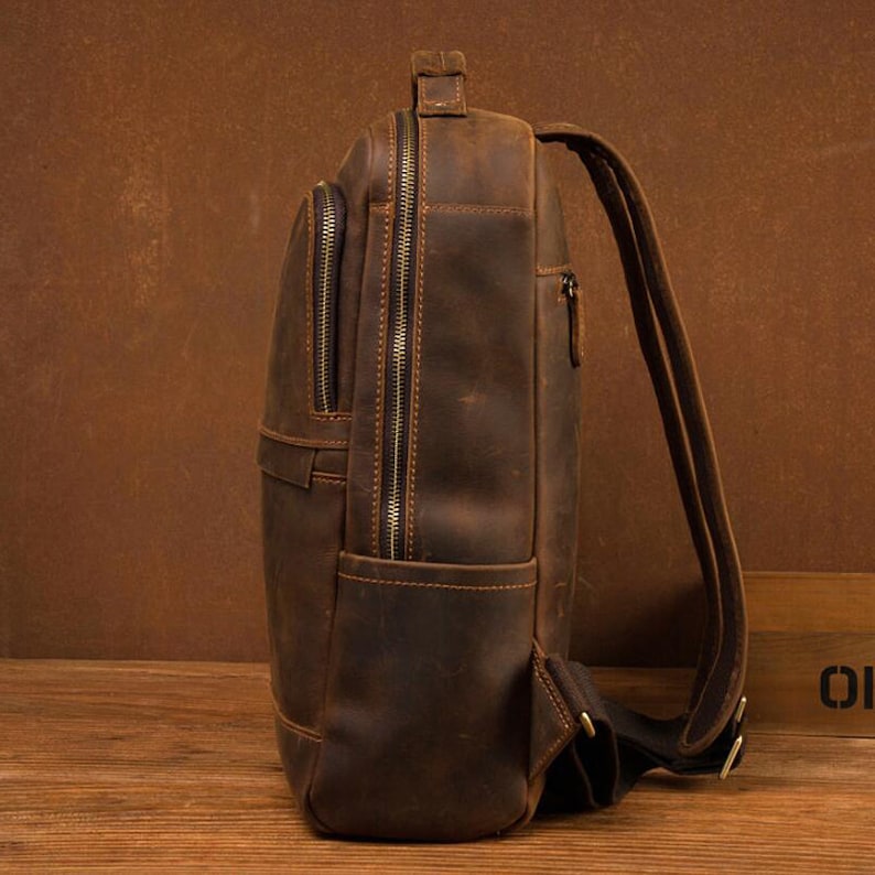 Brown Leather Backpack