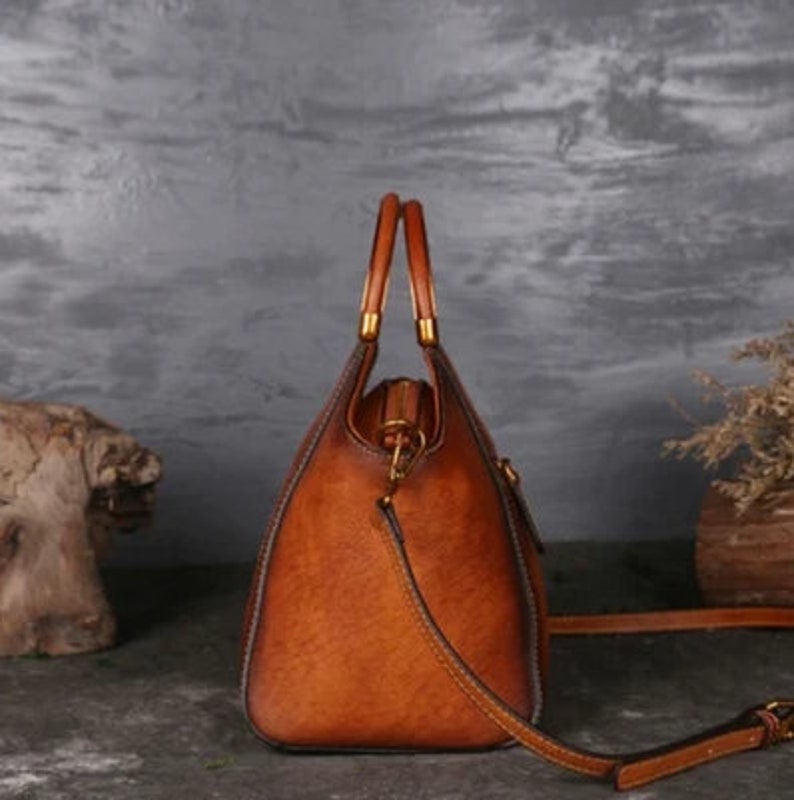 Genuine Leather Handbags for Women Retro Crossbody Bag