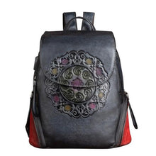 Load image into Gallery viewer, Vintage Embossed Women Leather Backpack
