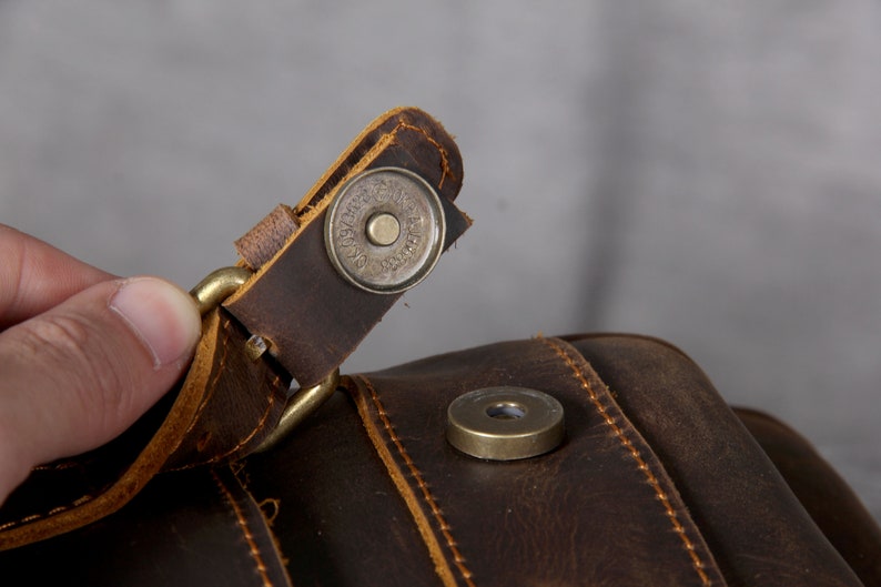 Leather Travel Backpack School Bag