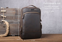 Load image into Gallery viewer, Full Grain Leather Bag Travel Backpack
