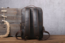 Load image into Gallery viewer, Full Grain Leather Bag Travel Backpack
