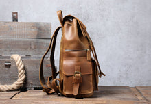 Load image into Gallery viewer, Leather Travel Backpack

