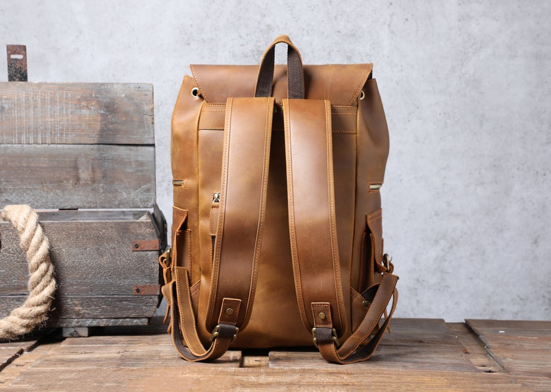 Leather Travel Backpack