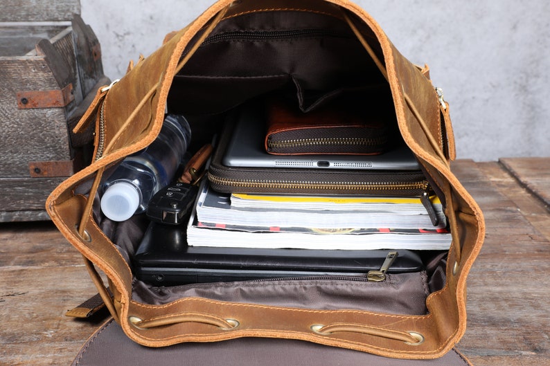 Leather Travel Backpack