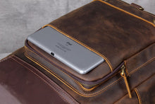 Load image into Gallery viewer, Leather Travel Backpack School Bag
