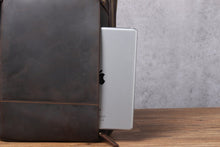 Load image into Gallery viewer, Full Grain Leather Bag Travel Backpack
