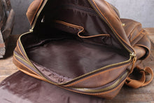 Load image into Gallery viewer, Full Grain Leather Bag Travel Backpack
