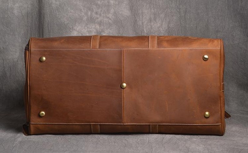 Handmade Full Grain Leather Duffle Bag