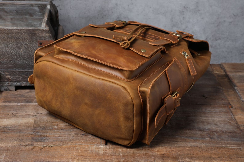 Leather Travel Backpack