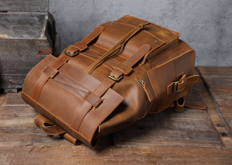 Leather Travel Backpack