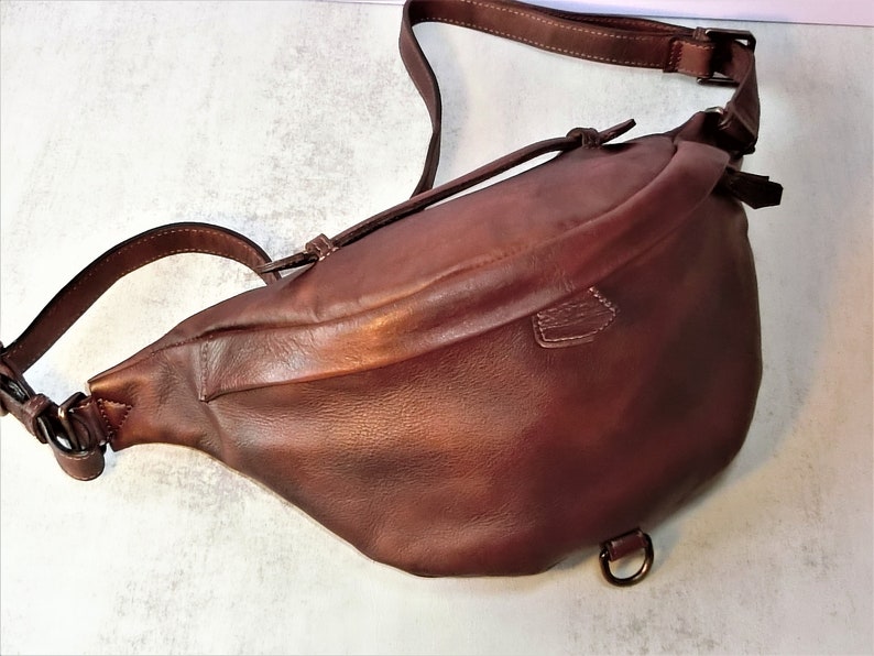 Leather Hip Zipper Bag