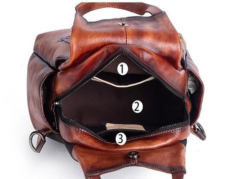 Floral Butterfly Embossed Leather Handbag  Women Backpack