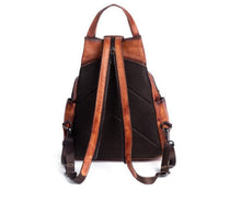 Load image into Gallery viewer, Floral Butterfly Embossed Leather Handbag  Women Backpack
