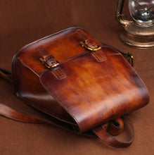Load image into Gallery viewer, Rustic Cowhide Leather Backpack
