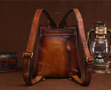 Load image into Gallery viewer, Rustic Cowhide Leather Backpack
