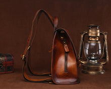Load image into Gallery viewer, Rustic Cowhide Leather Backpack

