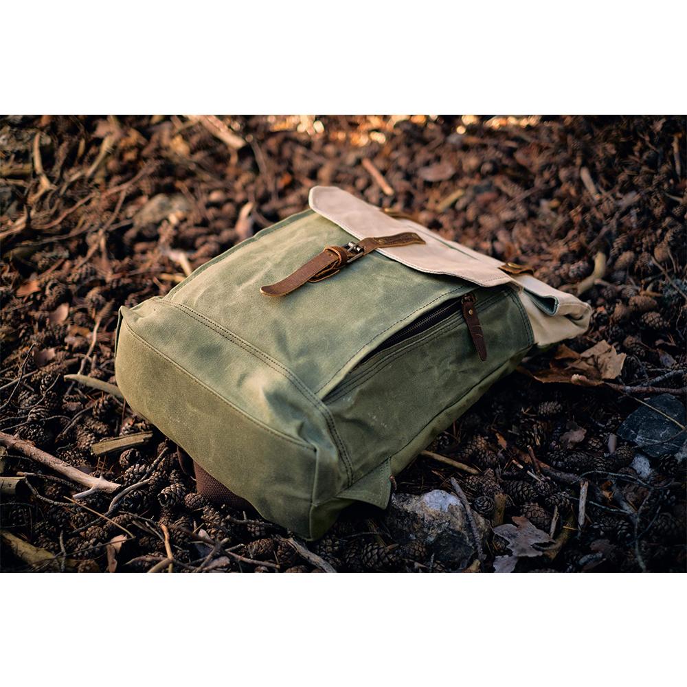 Color Block Canvas Backpack
