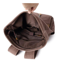 Load image into Gallery viewer, Retro Roll-top Canvas Backpack

