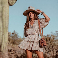 Load image into Gallery viewer, Print Sleeves Loose Mini Dress
