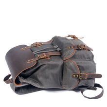 Load image into Gallery viewer, Canvas Leather Backpack
