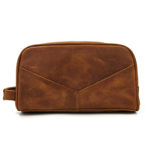 Load image into Gallery viewer, Classic Genuine Leather Travel Toiletry Bag
