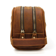 Load image into Gallery viewer, Classic Genuine Leather Travel Toiletry Bag
