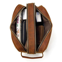 Load image into Gallery viewer, Classic Genuine Leather Travel Toiletry Bag
