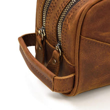 Load image into Gallery viewer, Classic Genuine Leather Travel Toiletry Bag
