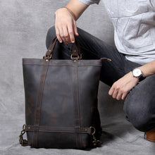 Load image into Gallery viewer, Handmade Vintage Leather Backpack
