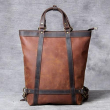 Load image into Gallery viewer, Handmade Vintage Leather Backpack
