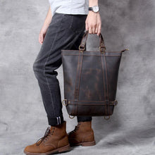 Load image into Gallery viewer, Handmade Vintage Leather Backpack
