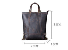 Load image into Gallery viewer, Handmade Vintage Leather Backpack
