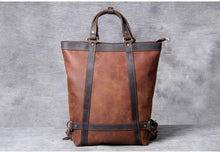 Load image into Gallery viewer, Handmade Vintage Leather Backpack
