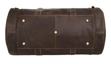Load image into Gallery viewer, Round  Vintage Leather Duffle Bag Weekender
