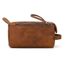 Load image into Gallery viewer, Leather Dopp Kit Handmade Leather Toiletry Bag
