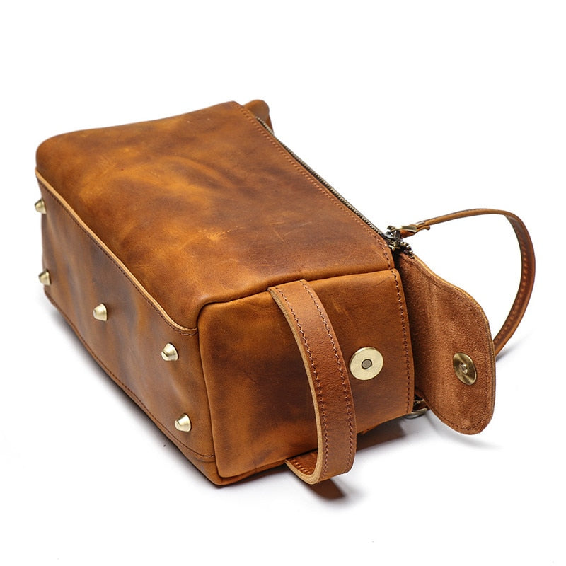 Leather Dopp Kit Handmade Leather Toiletry Bag