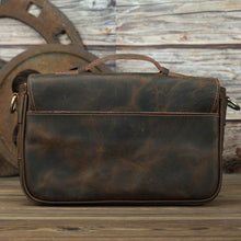 Load image into Gallery viewer, Crossbody Vintage Camera Leather Messenger Bag
