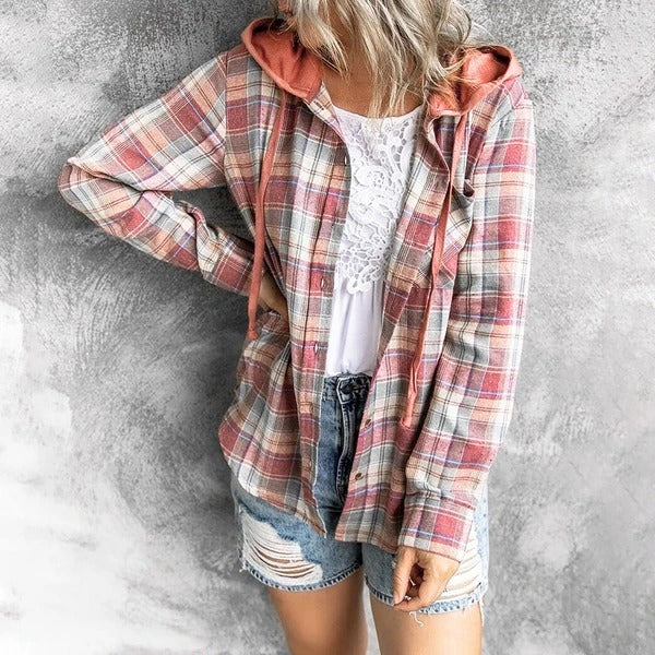Unstoppable Soul Plaid Print Hoodie
