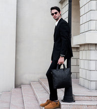 Load image into Gallery viewer, Baldwin Black Leather Business Bag
