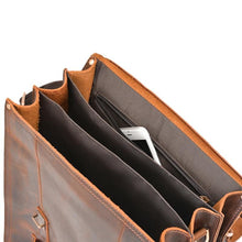 Load image into Gallery viewer, Vintage Brown Leather Backpack for Men
