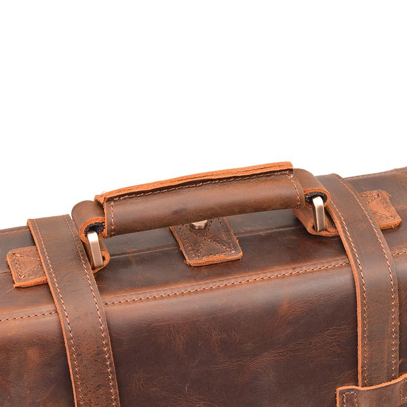 Vintage Brown Leather Backpack for Men