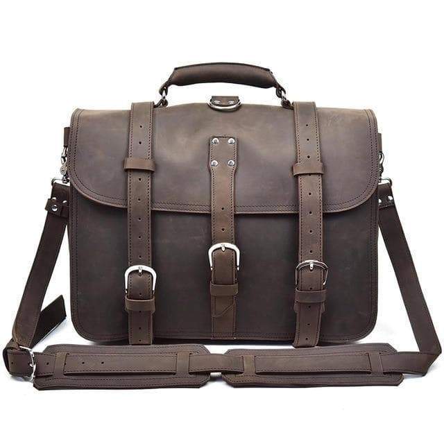 Large Capacity Vintage Leather Messenger Bag