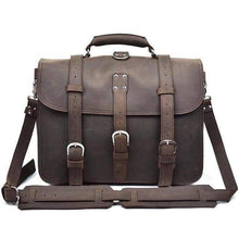 Load image into Gallery viewer, Large Capacity Vintage Leather Messenger Bag

