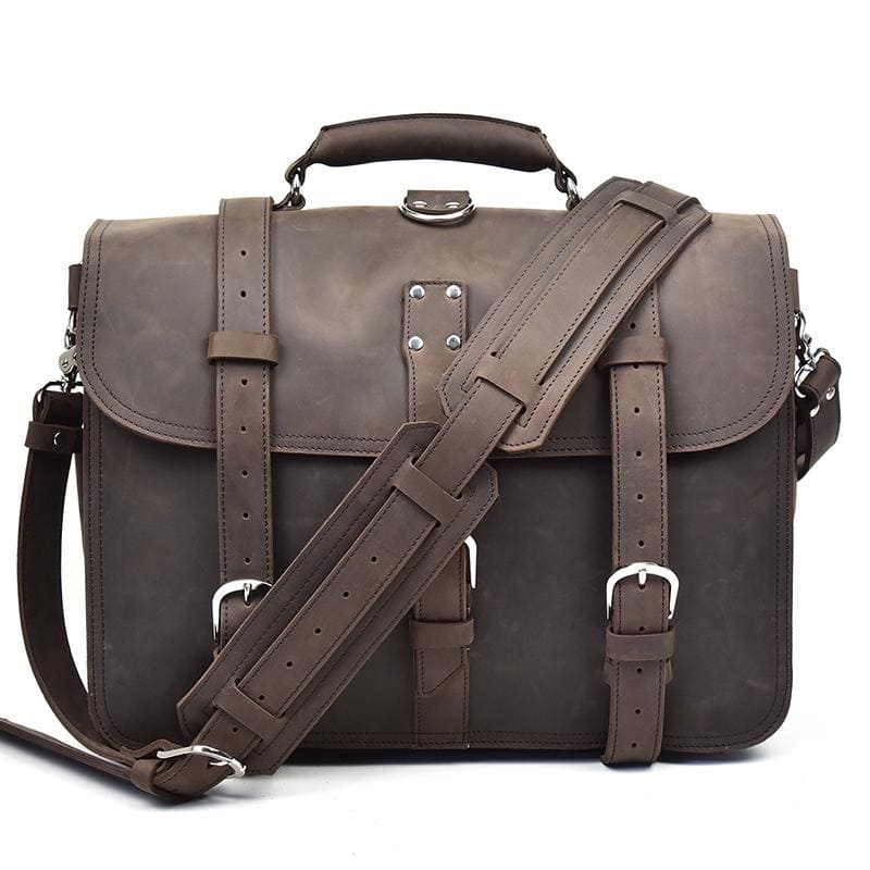 Large Capacity Vintage Leather Messenger Bag