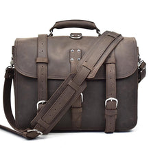 Load image into Gallery viewer, Large Capacity Vintage Leather Messenger Bag
