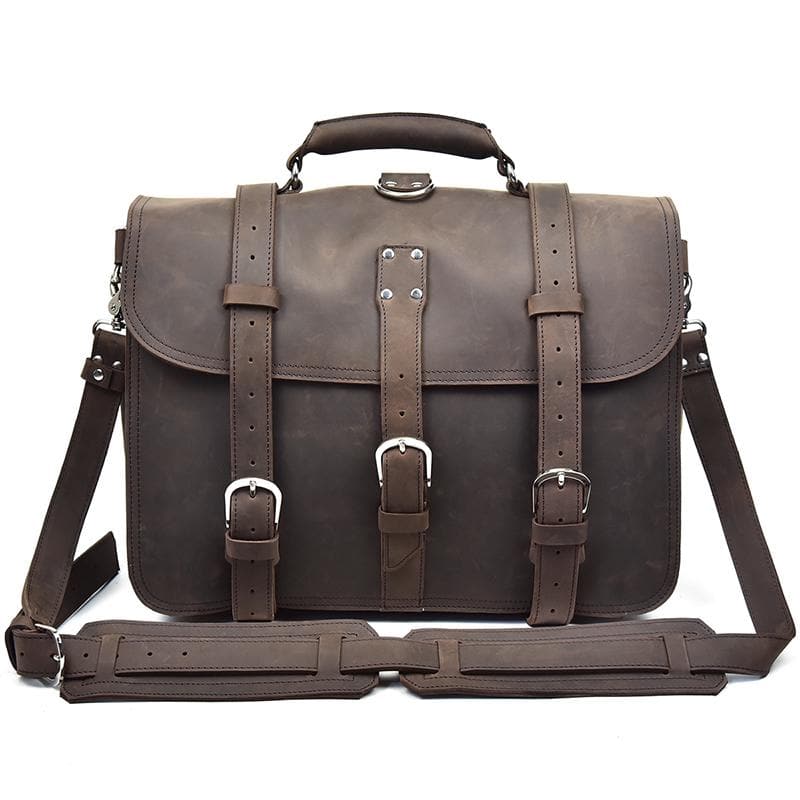 Large Capacity Vintage Leather Messenger Bag