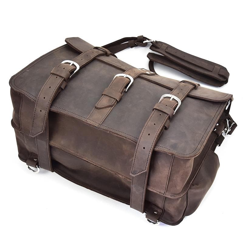 Large Capacity Vintage Leather Messenger Bag