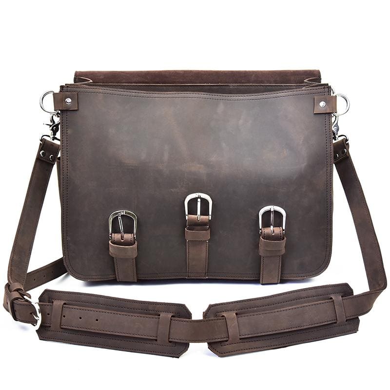 Large Capacity Vintage Leather Messenger Bag